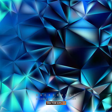 Abstract Dark Blue Polygon Triangle Background