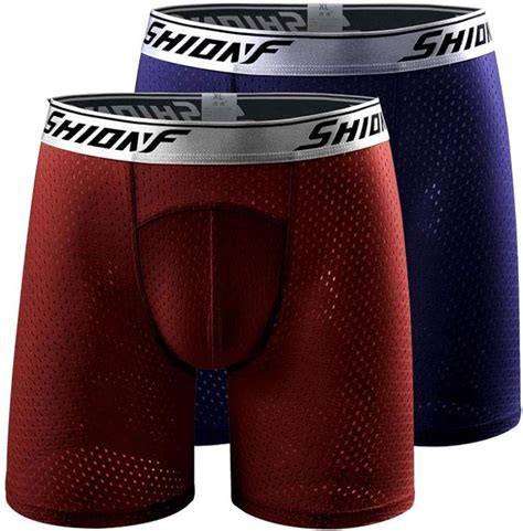 Shionf Mens Cotton Breathable Underwear Ultra Soft Classic Boxer Briefs 2 Pack S