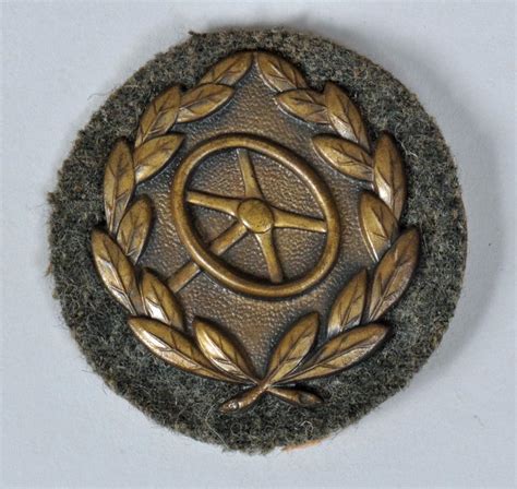 Regimentals German Wwii Army Drivers Badge In Bronze