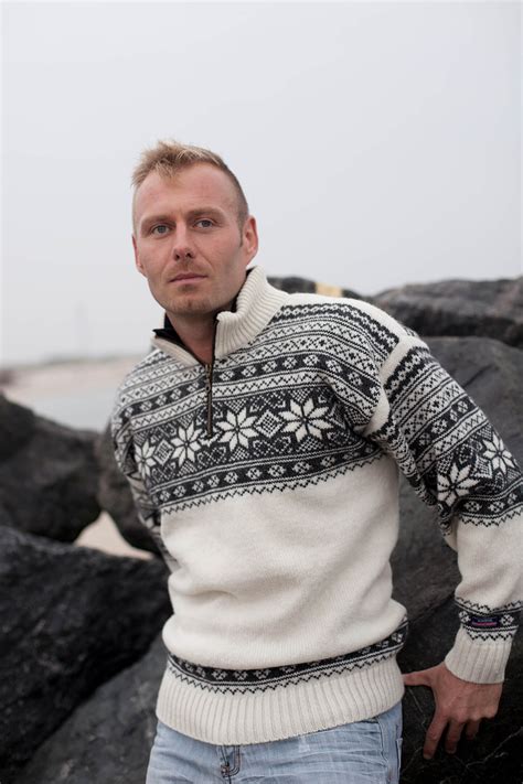 Norwegian Sweater From Norwool Of Pure New Wool Setesdal Design