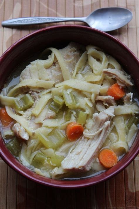 So i took the ingredients and added my own flair. Crock Pot Chicken Noodle Soup