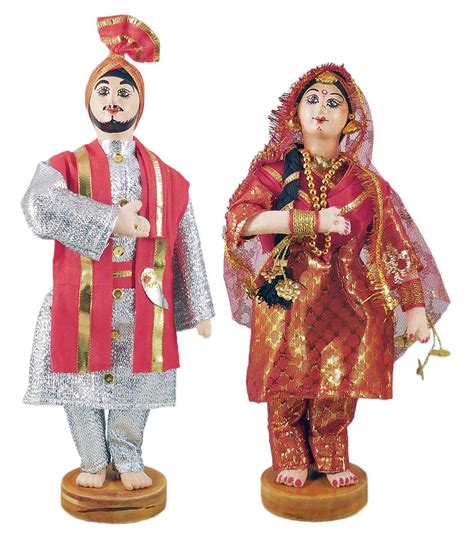 Punjabi Bridal Doll Cloth Doll Costume Costumes Wedding Doll Wedding Dress Punjabi Couple