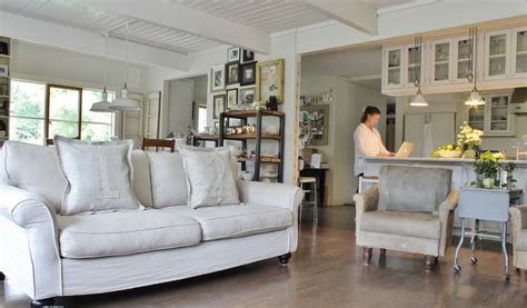 Maybe you would like to learn more about one of these? Sumptuous slipcovered sofas in Living Room Farmhouse with ...