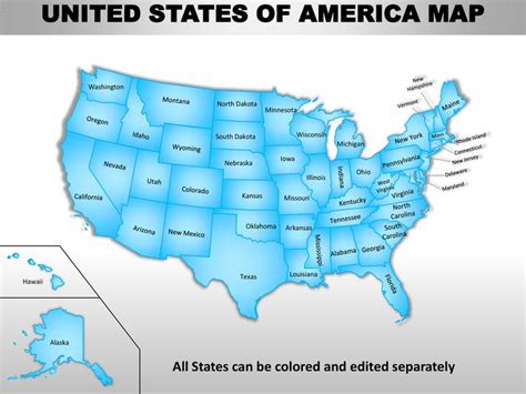 Usa Country Editable Powerpoint Maps With States And Counties