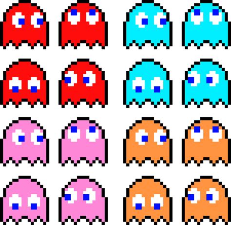 Pac Man Ghost Sprites Pixel Art Maker