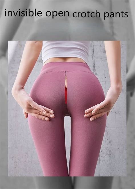 Crotchless Sex Yoga Pants Camel Toe Open See Through Sexy Women