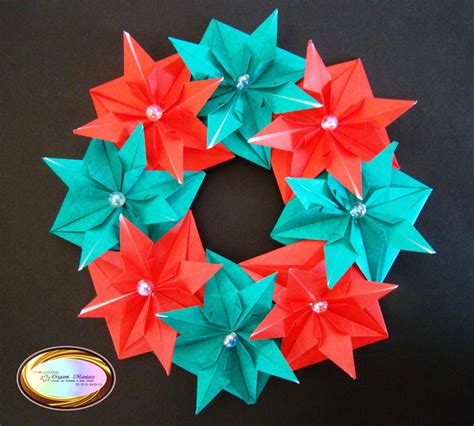 Origami Maniacs Beautiful Origami Christmas Wreath