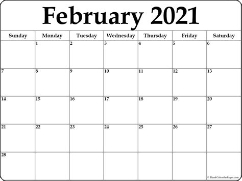 Download free printable 2021 monthly calendar, month calendar 2021. February 2021 calendar | free printable calendar templates