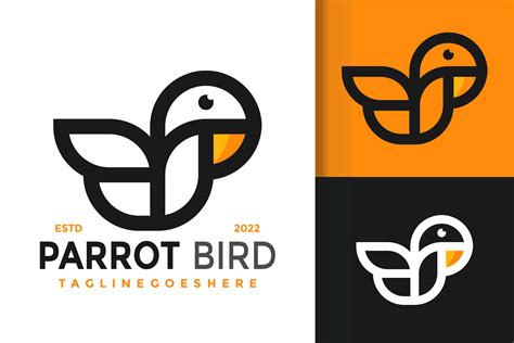 Letter P Parrot Bird Logo Design Brand Identity Logos Vector Modern