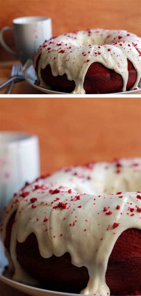 Also check out the recipe underneath the the two cake layers become four and the filling is used as the icing. Red Velvet Bundt Cake with Cream Cheese Icing | Recipe ...