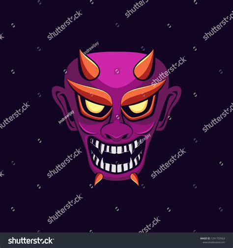 Devil Mask Illustration Stock Vector Royalty Free 1291750963