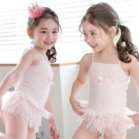 New Summer Fashion One Piece Girls Bikini Set Lovely Pink Lace Child