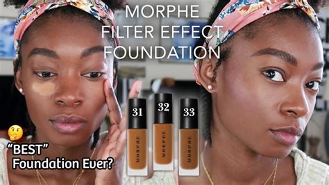 new morphe filter effect foundation 31 32 and 33 matching yourself makeup tips dark skin