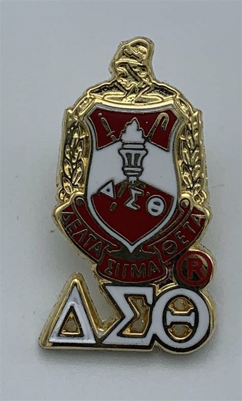 Delta Sigma Theta Shield W Letters Lapel Pin Fraternity And Sorority