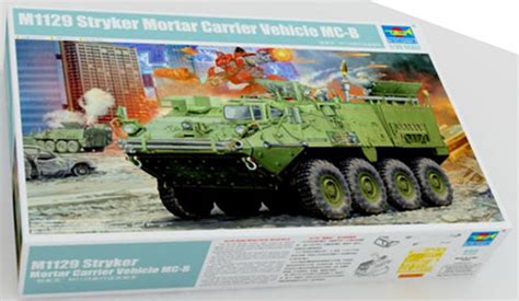 M1129 Stryker Mortar Carrier Vehicle Mc Bw120mm Mortar 135 Trumpeter
