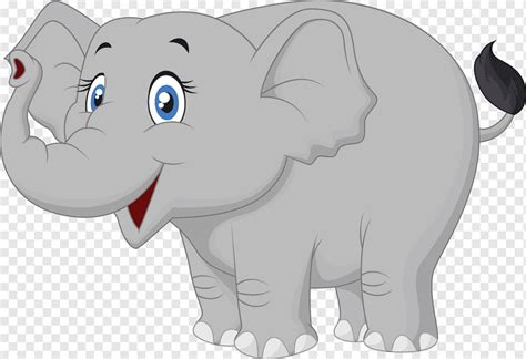 Gajah Kartun Yang Indah Png Pngwing