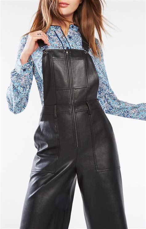 Jamee Faux Leather Overalls Leather Overalls Clothes Design Overalls