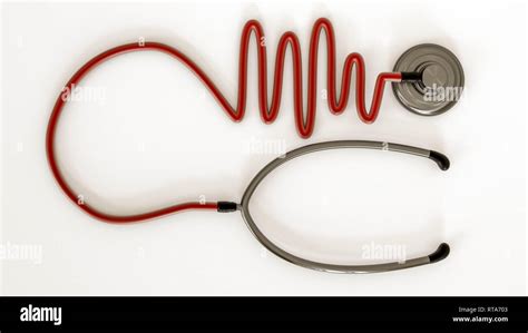 Medical Stethoscope Isolated On White 3d Illustration Stock Photo Alamy