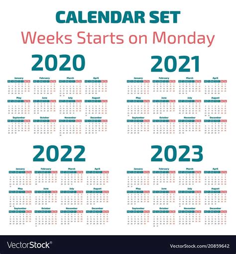 Calendar For 2020 To 2023 Di 2020