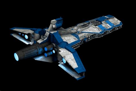 Blue Medical Spaceship Part4 Star Wars Ships Star Wars Clone Wars