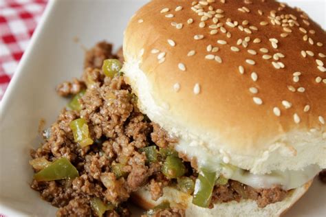 Toast hamburger buns (if desired) & top with meat mixture & a slice of cheese. Philly Cheesesteak Sloppy Joes | Better Than Original ...