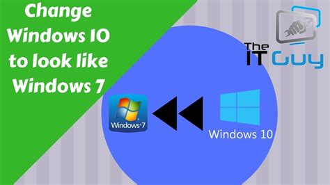 Change Windows 10 To Look Like Windows 7 Youtube