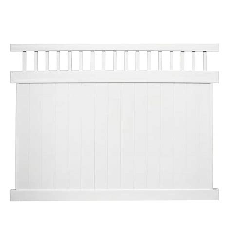 weatherables mason 6 ft h x 8 ft w white vinyl privacy fence panel kit pwpr ct 6x8 the home