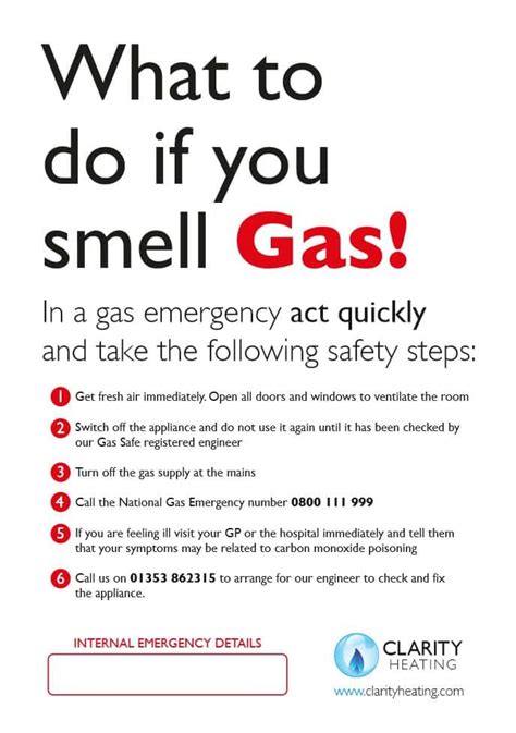 What To Do If You Smell Gas In Your Home Clarity Heating Ely And