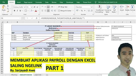 Membuat Aplikasi Payroll Penggajian Karyawan Dengan Excel Slip Gaji