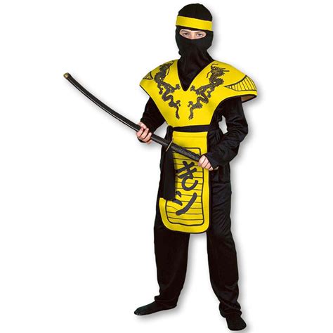 Yellow Dragon Ninja Costume Childrens Ninja Halloween Costumes