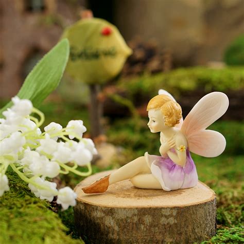 Top Collection Miniature Fairy Garden Purple Flower Fairy