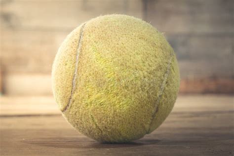 Closeup Of An Old Tennis Ball Stock Image Image Of Horizontal Ball