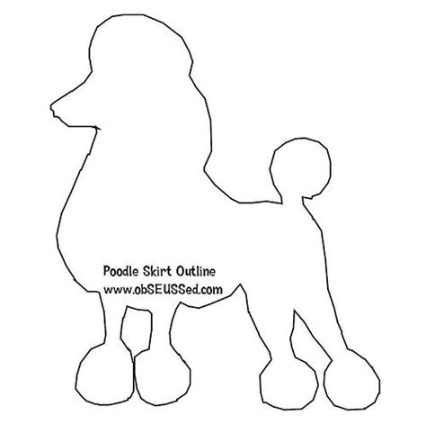 Poodle Outline For Anyone Ambitious To Diy A Poodle Skirt Applique