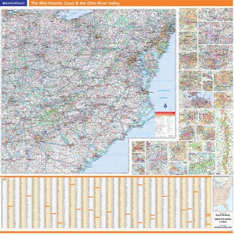 Rand Mcnally Proseries Regional Wall Map Mid Atlantic Coast And The Ohio