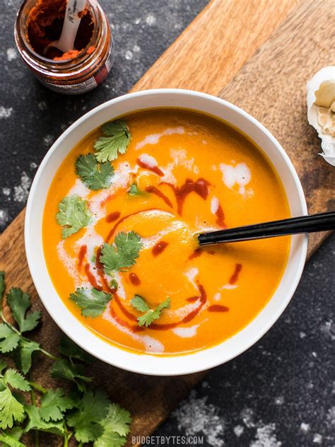 Thai Coconut Curry Carrot Soup Vegan Budget Bytes Recipe