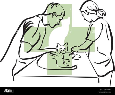 Illustration Of An Veterinarian At Work Stock Vector Image And Art Alamy