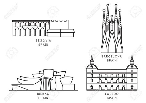 Dibujos De Monumentos Importantes España Para Colorear Vsun