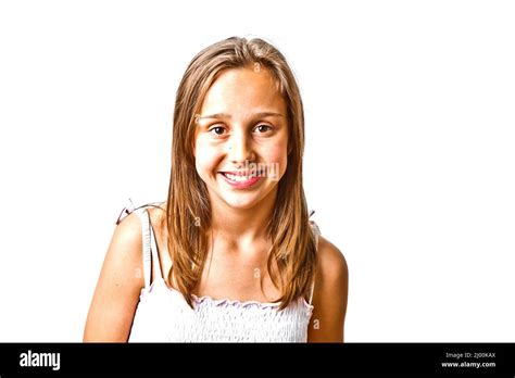 Portrait Of Cute Young Teenage Girl Stock Photo Alamy