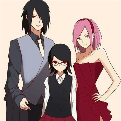 Sasuke Sarada Sakura Sasusaku Sarada Uchiha Fotos Do Anime Naruto