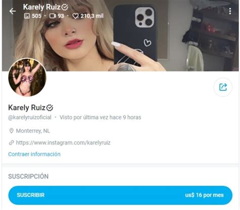 Karely Ruiz Tiene La Vida Resuelta Gracias A Onlyfans La Verdad Noticias