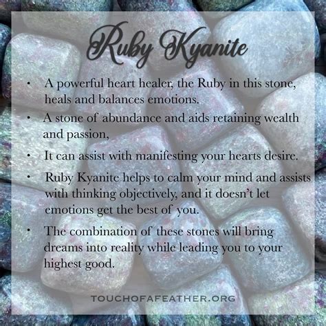 Ruby Kyanite Crystal Healing Stones Crystals Healing Properties