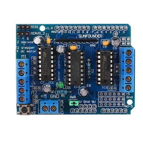 Motor Shield For Arduino Unomega With 2x L293d Driver For Stepper