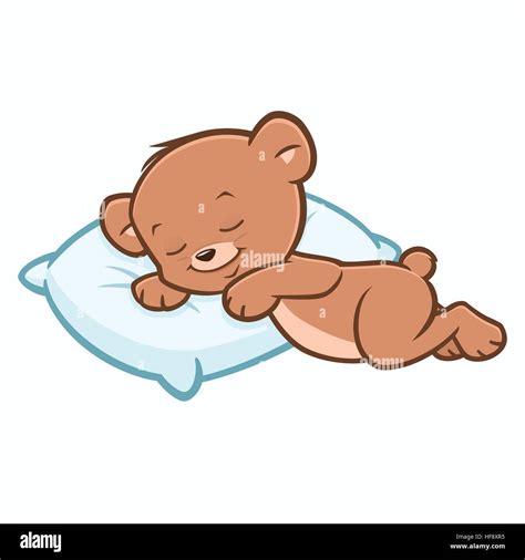 Cartoon Teddy Bear Sleeping Stock Vector Image And Art Alamy