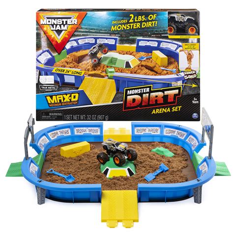 Buy Monster Jam Monster Dirt Arena 24 Inch Playset With 2lbs Of