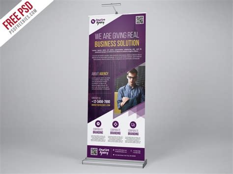 Creative Agency Roll Up Banner Psd Template