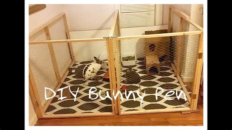 diy bunny pen youtube indoor rabbit bunny play pen bunny