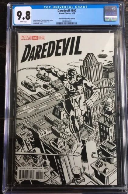 Daredevil 600 11000 Frank Miller Remastered Sketch Variant Cgc 98