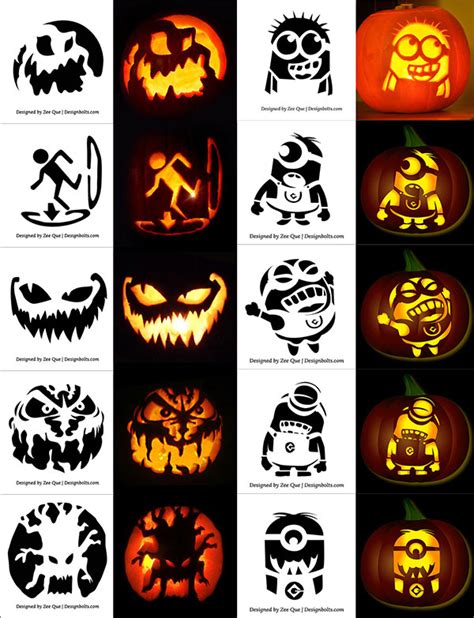 420 Free Printable Halloween Pumpkin Carving Stencils
