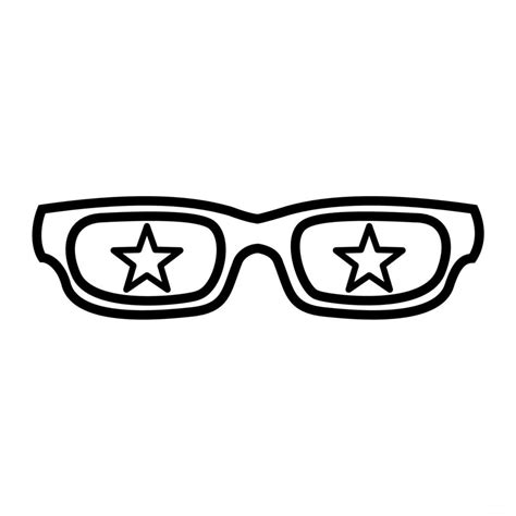 Star Glasses Icon Line Style Eps 8461923 Vector Art At Vecteezy