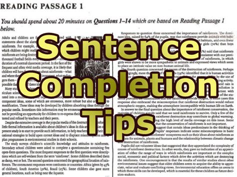 Sentence Completion Tips For Ielts Reading Ted Ielts